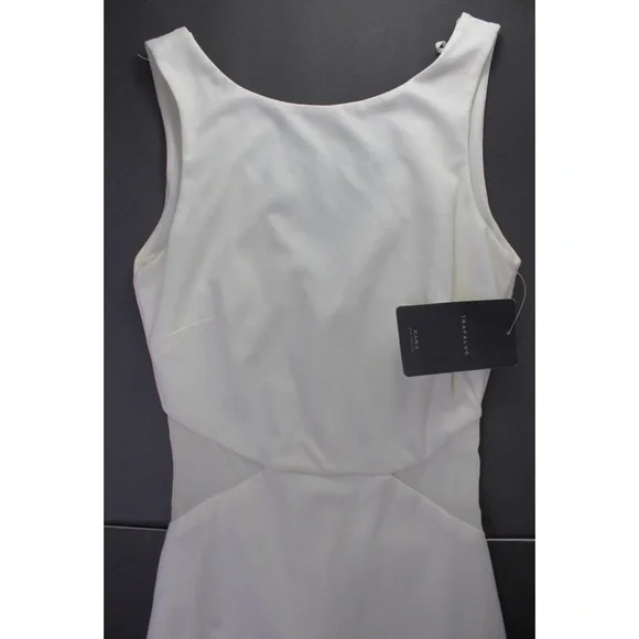 Zara NWT Ecru Side Mesh Mini Dress Small - Picture 2 of 5